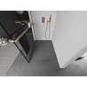 Mexen Kioto+ Duschwand mit Ablage Walk-in 70 x 200 cm, schwarzes Muster, gebürstetes Kupfer - 800-070-121-65-78