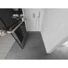 Mexen Kioto+ Duschwand mit Regal Walk-in 120 x 200 cm, schwarzes Muster, gebürsteter Nickel - 800-120-121-97-78