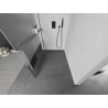 Mexen Kioto+ Duschwand mit Regal Walk-in 90 x 200 cm, transparent/frostig, Gun Metal - 800-090-121-95-35