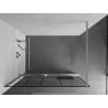 Mexen Kioto+ Duschwand mit Regal Walk-in 130 x 200 cm, schwarzes Muster, gebürsteter Nickel - 800-130-121-97-78