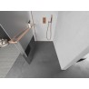 Mexen Kioto+ Duschwand mit Ablage Walk-in 110 x 200 cm, transparent/Mattglas, gebürstetes Kupfer - 800-110-121-65-35