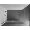 Mexen Kioto+ Duschwand mit Ablage Walk-in 70 x 200 cm, transparent/matt, gebürsteter Nickel - 800-070-121-97-35