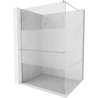 Mexen Kioto+ Duschwand mit Ablage Walk-in 70 x 200 cm, transparent/matt, gebürsteter Nickel - 800-070-121-97-35