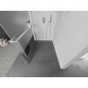 Mexen Kioto+ Duschwand mit Ablage Walk-in 90 x 200 cm, transparent/frost, gebürsteter Nickel - 800-090-121-97-35