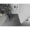 Mexen Kioto+ Duschwand mit Ablage Walk-in 80 x 200 cm, weißes Muster, Gun Metal - 800-080-121-95-85
