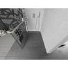 Mexen Kioto+ Duschwand mit Ablage Walk-in 80 x 200 cm, weißes Muster, gebürsteter Nickel - 800-080-121-97-85