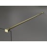 Mexen Kioto+ Duschwand mit Ablage Walk-in 100 x 200 cm, weißes Muster, gebürstetes Gold - 800-100-121-55-85