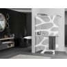Mexen Kioto+ Duschwand mit Ablage Walk-in 100 x 200 cm, weiße Welle, gun gray gebürstet - 800-100-121-66-97