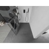 Mexen Kioto+ Duschwand mit Ablage Walk-in 140 x 200 cm, weiße Welle, gebürstet gun gray - 800-140-121-66-97