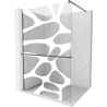 Mexen Kioto+ Duschwand mit Regal Walk-in 70 x 200 cm, weiße Welle, Gun Metal - 800-070-121-95-97