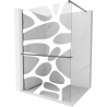 Mexen Kioto+ Duschwand mit Regal Walk-in 80 x 200 cm, weiße Welle, Gun-Metal - 800-080-121-95-97