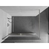 Mexen Kioto+ Duschwand mit Ablage Walk-in 120 x 200 cm, transparent/Frost, gebürsteter Nickel - 800-120-121-97-35