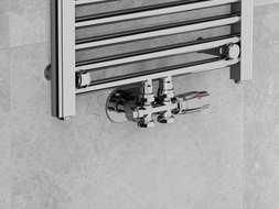 Mexen Uni-Term Heizkörperventil Eck-/Gerade, Duplex, DN50, Chrom - W908-000-01