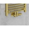 Mexen Uni-Term Heizkörperventil Winkel/Gerade, Duplex, DN50, gold - W908-000-50