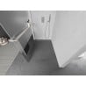 Mexen Kioto+ Duschwand mit Ablage Walk-in 140 x 200 cm, transparent/gefrostet, gebürsteter Nickel - 800-140-121-97-35