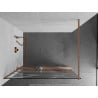 Mexen Kioto+ Duschwand mit Ablage Walk-in 80 x 200 cm, weiße Welle, gebürstetes Kupfer - 800-080-121-65-97