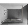 Mexen Kioto+ Duschwand mit Ablage Walk-in 70 x 200 cm, weiße Welle, gebürstetes Nickel - 800-070-121-97-97