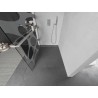 Mexen Kioto+ Duschwand mit Ablage Walk-in 80 x 200 cm, weiße Welle, gebürsteter Nickel - 800-080-121-97-97