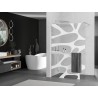 Mexen Kioto+ Duschwand mit Ablage Walk-in 110 x 200 cm, weiße Welle, gebürsteter Nickel - 800-110-121-97-97