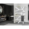 Mexen Kioto+ Duschwand mit Ablage Walk-in 90 x 200 cm, weiße Welle, gebürstetes Gold - 800-090-121-55-97