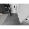 Mexen Kioto+ Duschwand mit Ablage Walk-in 70 x 200 cm, schwarzes Gitter, gun grau gebürstet - 800-070-121-66-77