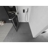 Mexen Kioto+ Duschwand mit Ablage Walk-In 100 x 200 cm, schwarzes Gitter, Gun Metal - 800-100-121-95-77