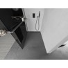 Mexen Kioto+ Duschwand mit Regal Walk-in 100 x 200 cm, Graphit, gebürstet Gun Gray - 800-100-121-66-40