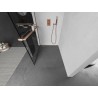 Mexen Kioto+ Duschwand mit Ablage Walk-in 100 x 200 cm, schwarzes Gitter, gebürstetes Kupfer - 800-100-121-65-77