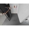 Mexen Kioto+ Duschrückwand mit Ablage Walk-in 140 x 200 cm, schwarzes Gitter, gebürstetes Kupfer - 800-140-121-65-77