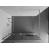 Mexen Kioto+ Duschwand mit Regal Walk-in 130 x 200 cm, schwarzes Gitter, gebürstetes Nickel - 800-130-121-97-77