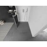 Mexen Kioto+ Duschwand mit Ablage Walk-in 90 x 200 cm, schwarzes Gitter, gebürstetes Nickel - 800-090-121-97-77
