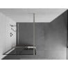 Mexen Kioto+ Duschwand mit Ablage Walk-in 90 x 200 cm, schwarzes Gitter, gebürstetes Nickel - 800-090-121-97-77