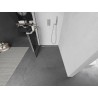 Mexen Kioto+ Duschwand mit Regal Walk-in 70 x 200 cm, schwarzes Gitter, gebürsteter Nickel - 800-070-121-97-77