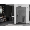 Mexen Kioto+ Duschwand mit Ablage Walk-in 140 x 200 cm, grafit, gun gray gebürstet - 800-140-121-66-40