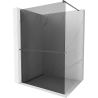 Mexen Kioto+ Duschwand mit Ablage Walk-in 140 x 200 cm, grafit, gun gray gebürstet - 800-140-121-66-40