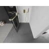Mexen Kioto+ Duschwand mit Regal Walk-in 100 x 200 cm, schwarz kariert, gold gebürstet - 800-100-121-55-77