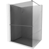 Mexen Kioto+ Duschwand mit Regal Walk-in 80 x 200 cm, Graphit, Gun Metal - 800-080-121-95-40