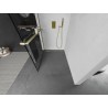 Mexen Kioto+ Duschwand mit Regal Walk-in 120 x 200 cm, schwarzes Gitter, gebürstetes Gold - 800-120-121-55-77