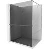 Mexen Kioto+ Duschwand mit Ablage Walk-in 100 x 200 cm, Grafit, Gun Metal - 800-100-121-95-40