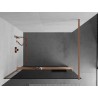 Mexen Kioto+ Duschwand mit Ablage Walk-in 70 x 200 cm, Graphit, gebürstetes Kupfer - 800-070-121-65-40