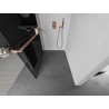 Mexen Kioto+ Duschwand mit Ablage Walk-in 100 x 200 cm, Graphit, gebürstetes Kupfer - 800-100-121-65-40