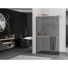 Mexen Kioto+ Duschwand mit Regal Walk-in 140 x 200 cm, graphit, gebürstetes Kupfer - 800-140-121-65-40