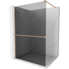 Mexen Kioto+ Duschwand mit Regal Walk-in 140 x 200 cm, graphit, gebürstetes Kupfer - 800-140-121-65-40