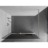 Mexen Kioto+ Duschwand mit Ablage Walk-in 90 x 200 cm, Graphit, gebürsteter Nickel - 800-090-121-97-40