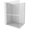 Mexen Kioto+ L Duschwand mit Regal Walk-in 80 x 200 cm, transparent, weiß - 800-080-123-20-00
