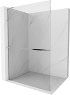Mexen Kioto+ L Duschwand mit Regal Walk-in 55 x 200 cm, transparent, Chrom - 800-055-123-01-00