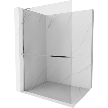 Mexen Kioto+ L Duschwand mit Ablage Walk-in 80 x 200 cm, transparent, Chrom - 800-080-123-01-00