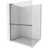Mexen Kioto+ L Duschwand mit Regal Walk-in 75 x 200 cm, transparent, schwarz - 800-075-123-70-00