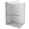 Mexen Kioto+ L Duschwand mit Regal Walk-in 80 x 200 cm, transparent, gebürstet gun gray - 800-080-123-66-00