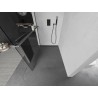 Mexen Kioto+ L Duschwand mit Ablage Walk-in 85 x 200 cm, transparent, gebürstet Gun Gray - 800-085-123-66-00